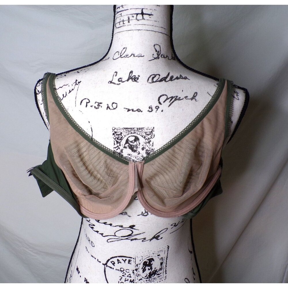 🆕NATORI Revive Full Fit Unpadded Mesh Underwire Bra 34B Green #734304 - Picture 8 of 8